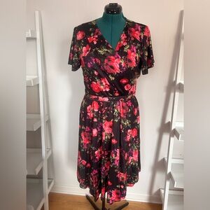 Floral wrap dress